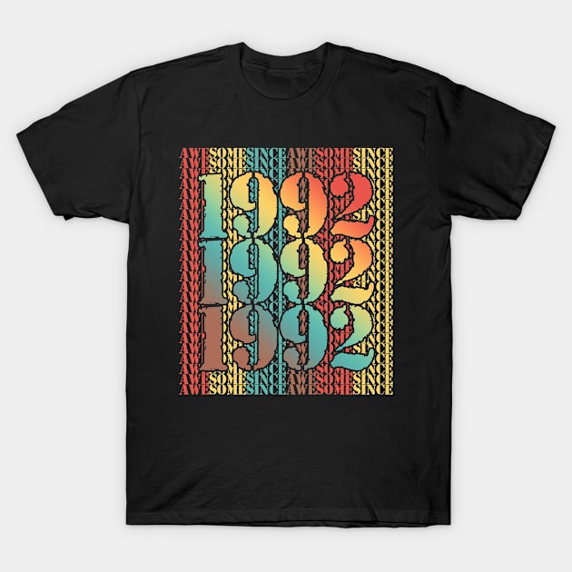 Vintage Awesome Since 1992 T-Shirt by Adikka